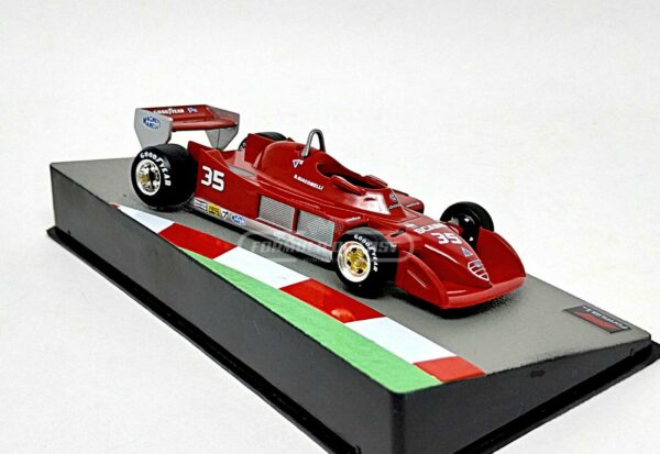 Miniatura de carro Alfa Romeo 177 #35 Bruno Giacomelli, F1 1979, escala 1:43, marca Altaya