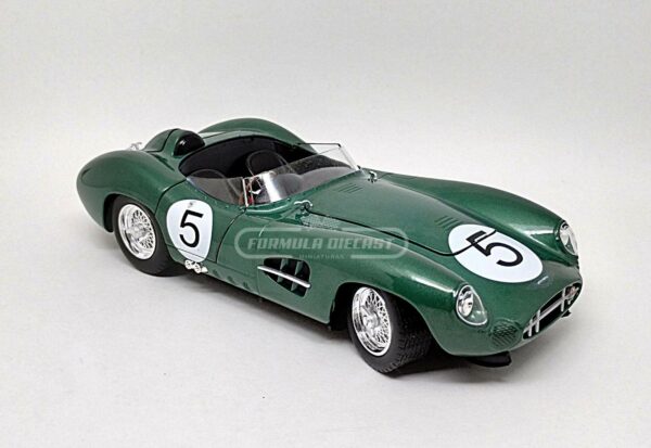 Miniatura de carro Aston Martin DBR1 RHD #5 Shelby/Salvadori, Vencedor 24h Le Mans 1959, escala 1:18, marca CMR
