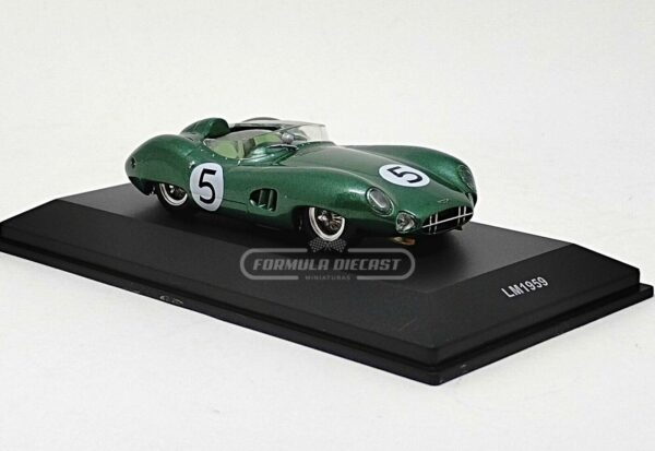 Miniatura de carro Aston Martin DBR1 RHD #5 Shelby/Salvadori, Vencedor 24h Le Mans 1959, escala 1:43, marca IXO