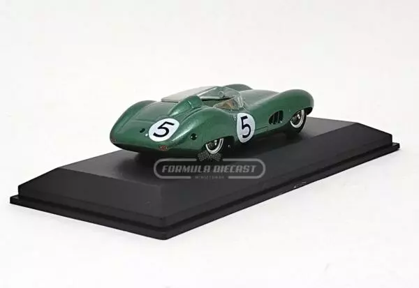 Miniatura de carro Aston Martin DBR1 RHD #5 Shelby/Salvadori, Vencedor 24h Le Mans 1959, escala 1:43, marca IXO