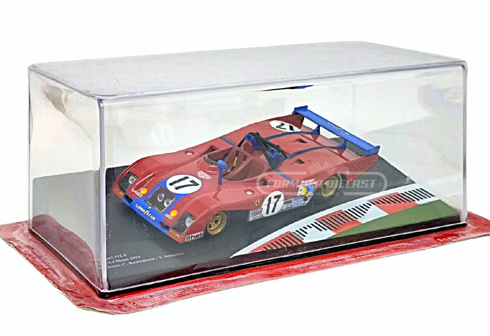 Miniatura de carro Ferrari 312PB #17 Reutemann/Schenken, 24h Le Mans 1973, escala 1:43, marca Altaya