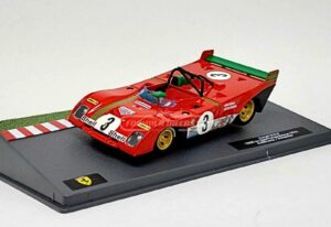 Miniatura de carro Ferrari 312PB #3 Redman/Merzario, Vencedor 1000 km Spa-Francorchamps 1972, escala 1:43, marca Altaya