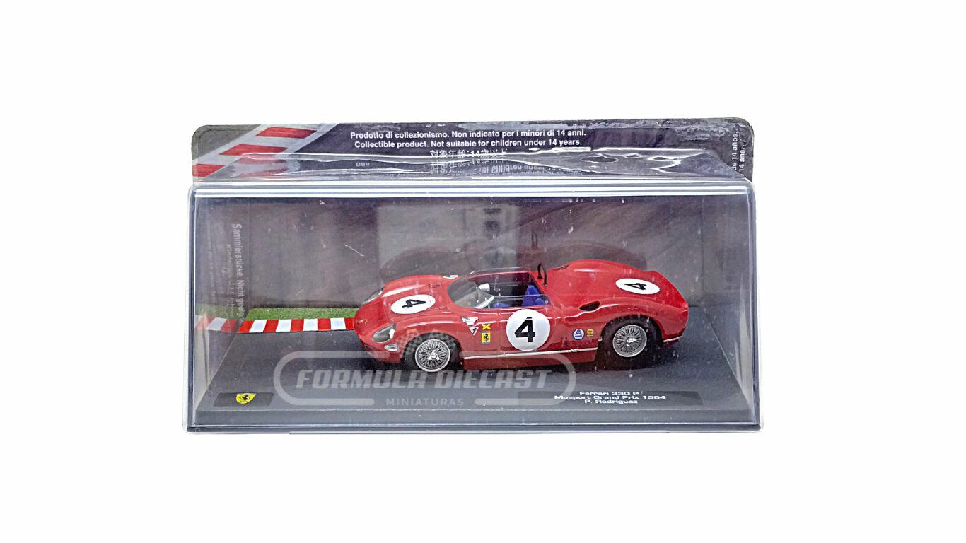 Miniatura de carro Ferrari 330P #4 P. Rodriguez, Vencedor Mosport GP 1964, escala 1:43, marca Altaya