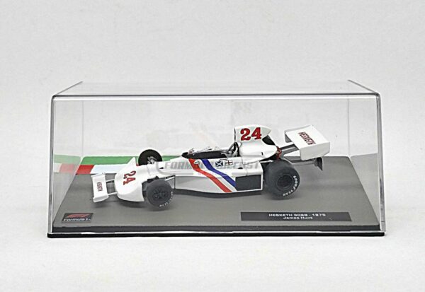 Miniatura de carro Hesketh 308B #24 James Hunt, F1 1975, escala 1:43, marca Altaya