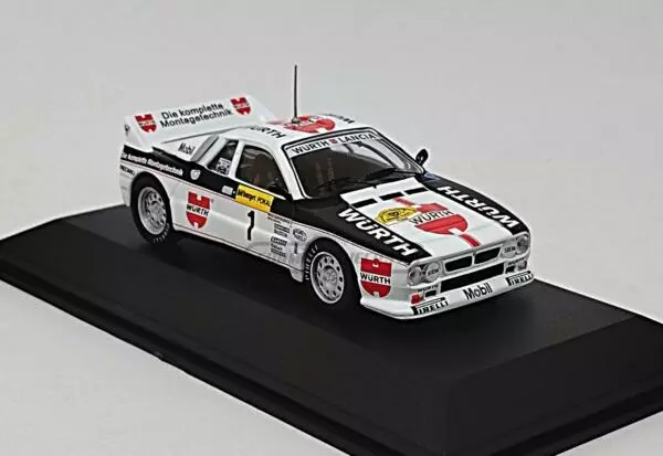 Miniatura de carro Lancia 037 #1 Röhrl/Geistdörfer, Vencedor Rally ADAC Alemanha 1983, escala 1:43, marca CMR