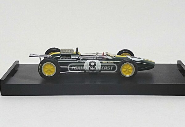 Miniatura de carro Lotus 25 #8 Jim Clark, Vencedor GP Itália, Campeão Mundial F1 1963, escala 1:43, marca Brumm