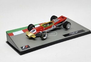 Miniatura de carro Lotus 49B #9 Graham Hill, Vencedor GP de Mônaco, Campeão Mundial F1 1968, escala 1:43, marca Altaya