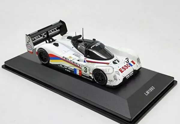 Miniatura de carro Peugeot 905 Evo 1B #3 Hélary/Bouchut/Brabham, Vencedor 24h Le Mans 1993, escala 1:43, marca IXO