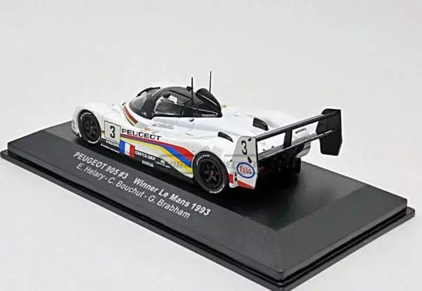 Miniatura de carro Peugeot 905 Evo 1B #3 Hélary/Bouchut/Brabham, Vencedor 24h Le Mans 1993, escala 1:43, marca IXO
