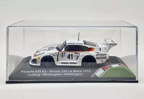 Miniatura de carro Porsche 935 K3 #41 Ludwig/Whittington/Whittington, Vencedor 24h Le Mans 1979, escala 1:43, marca CMR