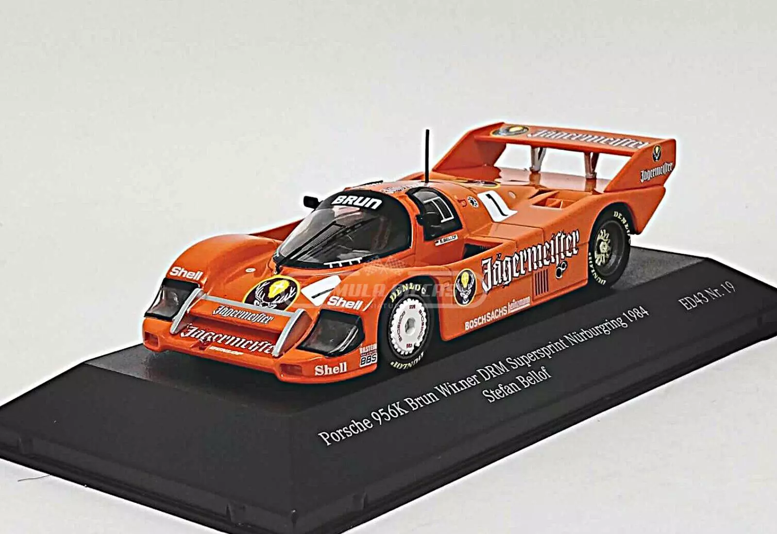 Miniatura de carro Porsche 956K #1 Stefan Bellof, Vencedor DRM Supersprint Nürburgring 1984, escala 1:43, marca CMR