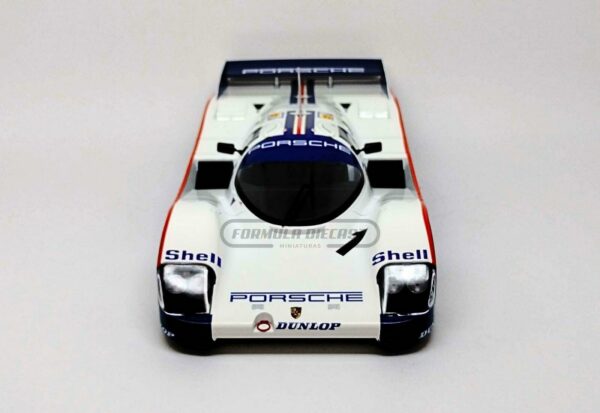 Miniatura de carro Porsche 962C #1 Stuck/Bell/Holbert, Vencedor 24h Le Mans 1986, escala 1:18, marca Norev