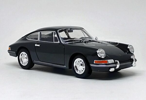 Miniatura de carro Porsche 911 1964, Cinza, escala 1:24, marca Welly