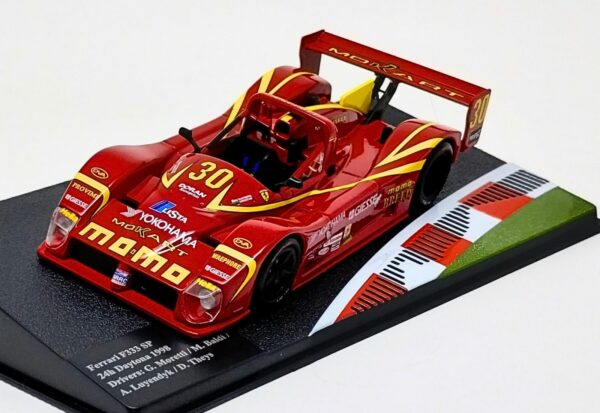 Miniatura de carro Ferrari F333 SP #30 Moretti/Luyendyk/Baldi, Vencedor 24h Daytona 1998, escala 1:43, marca Altaya