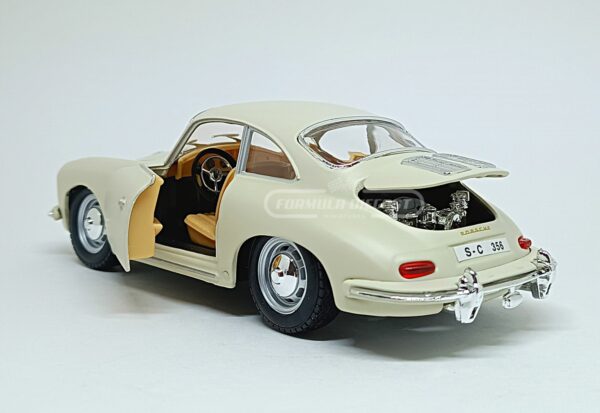 Miniatura de carro Porsche 356B Coupe 1961, escala 1:24, marca Bburago