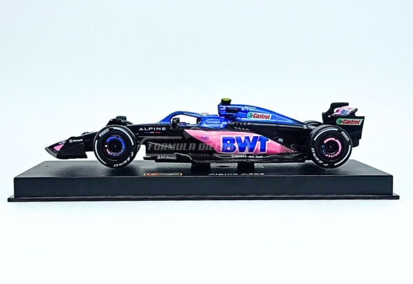 Miniatura de carro Alpine BWT A523 #10 P. Gasly (c/ piloto), F1 2023, escala 1:43, marca Bburago