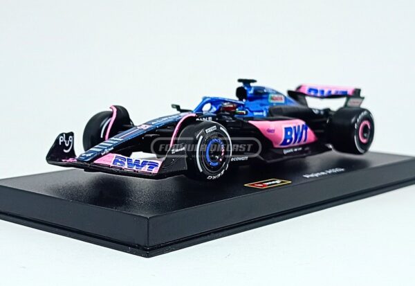 Miniatura de carro Alpine BWT A523 #31 E. Ocon (c/ piloto), F1 2023, escala 1:43, marca Bburago