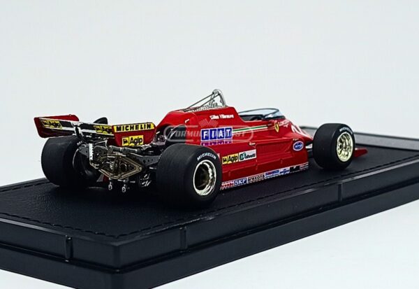 Miniatura de carro Ferrari 126 CK #27 G. Villeneuve, F1 1981, escala 1:43, marca GP Replicas