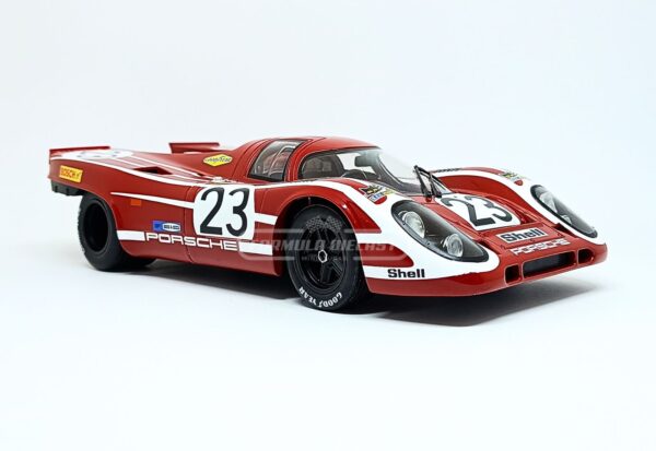 Miniatura de carro Porsche 917K #23 Herrmann/Attwood, Vencedor 24h de Le Mans 1970, escala 1:18, marca KK-Scale