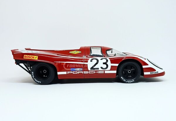 Miniatura de carro Porsche 917K #23 Herrmann/Attwood, Vencedor 24h de Le Mans 1970, escala 1:18, marca KK-Scale