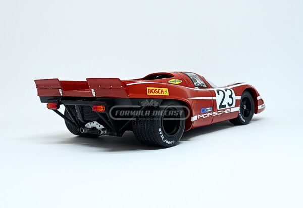 Miniatura de carro Porsche 917K #23 Herrmann/Attwood, Vencedor 24h de Le Mans 1970, escala 1:18, marca KK-Scale