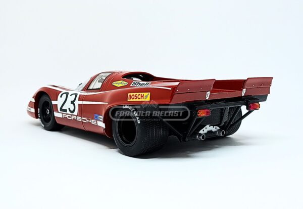 Miniatura de carro Porsche 917K #23 Herrmann/Attwood, Vencedor 24h de Le Mans 1970, escala 1:18, marca KK-Scale