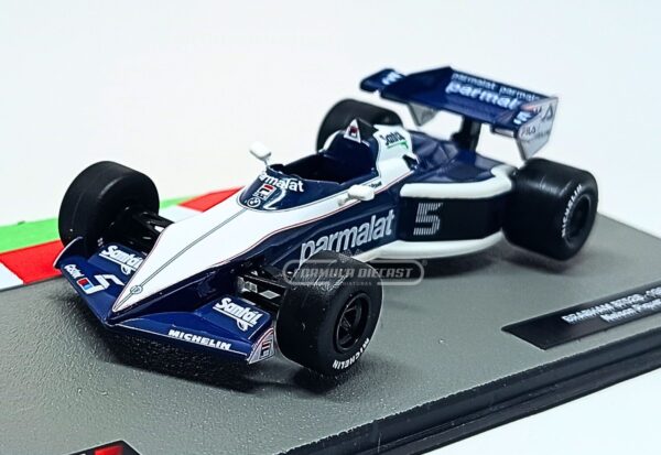 Miniatura de carro Brabham BT52B #5 N. Piquet, Campeão Mundial F1 1983, escala 1:43, marca Altaya