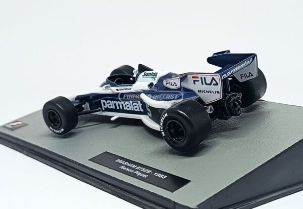 Miniatura de carro Brabham BT52B #5 N. Piquet, Campeão Mundial F1 1983, escala 1:43, marca Altaya