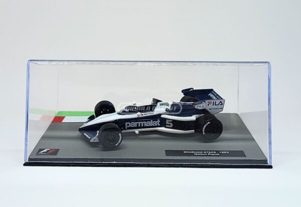 Miniatura de carro Brabham BT52B #5 N. Piquet, Campeão Mundial F1 1983, escala 1:43, marca Altaya