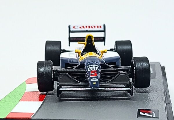 Miniatura de carro Williams Renault FW14B #5 N. Mansell, Campeão Mundial F1 1992, escala 1:43, marca Altaya