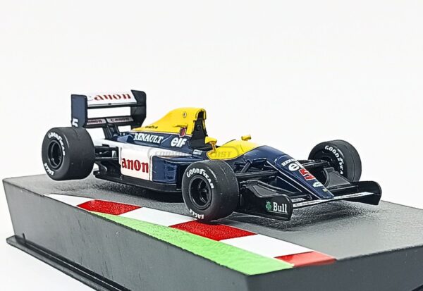 Miniatura de carro Williams Renault FW14B #5 N. Mansell, Campeão Mundial F1 1992, escala 1:43, marca Altaya