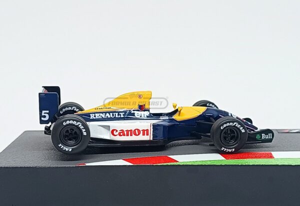 Miniatura de carro Williams Renault FW14B #5 N. Mansell, Campeão Mundial F1 1992, escala 1:43, marca Altaya