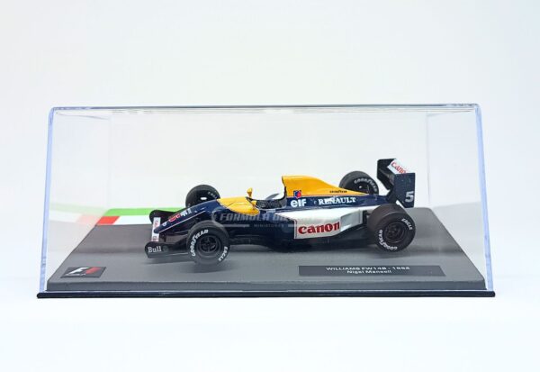 Miniatura de carro Williams Renault FW14B #5 N. Mansell, Campeão Mundial F1 1992, escala 1:43, marca Altaya