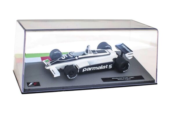 Miniatura de carro Brabham BT49 #5 N. Piquet, Campeão Mundial F1 1981, escala 1:43, marca Altaya