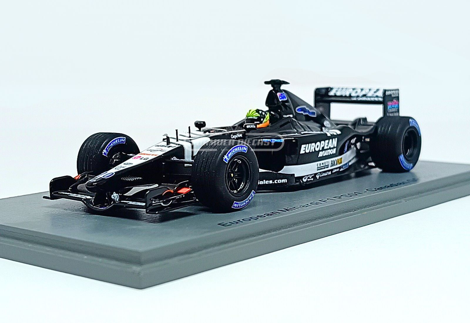 Miniatura de carro Minardi PS01 #20 T. Marques, GP Canadá F1 2001, escala 1:43, marca Spark