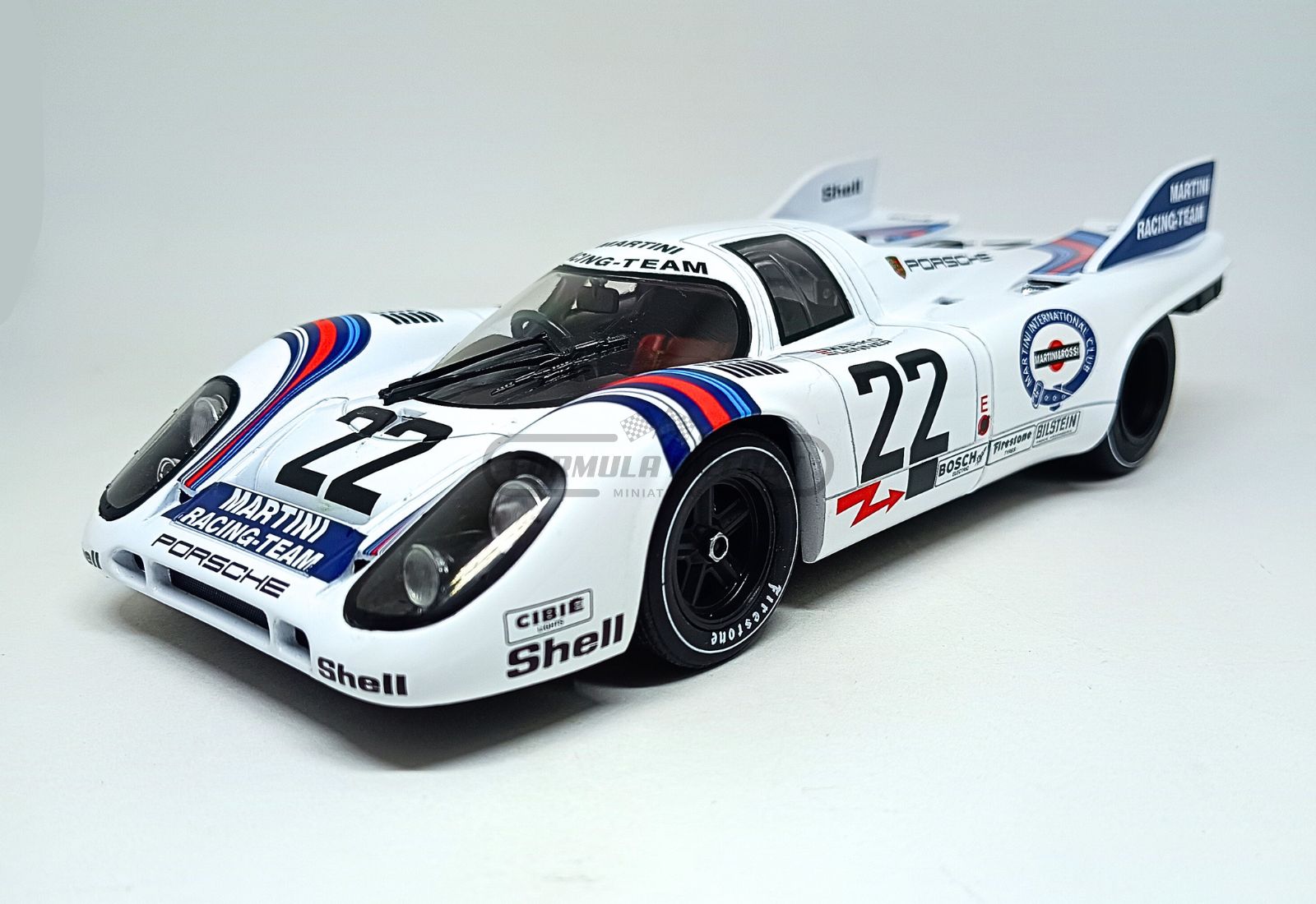 Miniatura de carro Porsche 917K #22 G. Van Lennep/H. Marko, vencedor das 24h Le Mans 1971, escala 1:18, marca KK-Scale