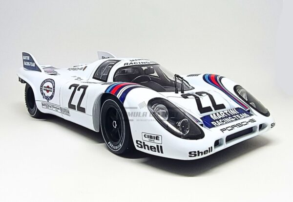 Miniatura de carro Porsche 917K #22 G. Van Lennep/H. Marko, vencedor das 24h Le Mans 1971, escala 1:18, marca KK-Scale