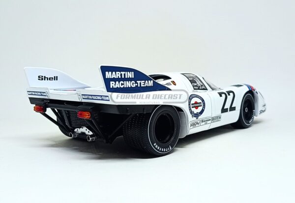 Miniatura de carro Porsche 917K #22 G. Van Lennep/H. Marko, vencedor das 24h Le Mans 1971, escala 1:18, marca KK-Scale