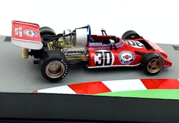 Miniatura de carro Tecno PA123 #30 Nanni Galli, Fórmula 1 1972, escala 1:43, marca Altaya