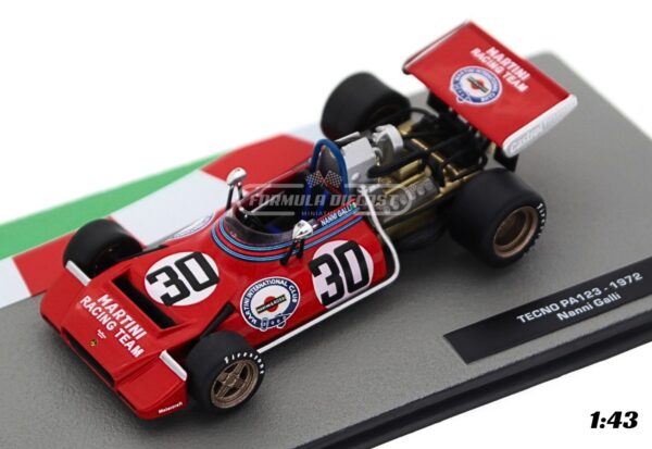 Miniatura de carro Tecno PA123 #30 Nanni Galli, Fórmula 1 1972, escala 1:43, marca Altaya