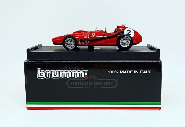 Miniatura de carro Ferrari D246 #2 M.Hawthorn, GP Inglaterra, Campeão Mundial F1 1958, escala 1:43, marca Brumm