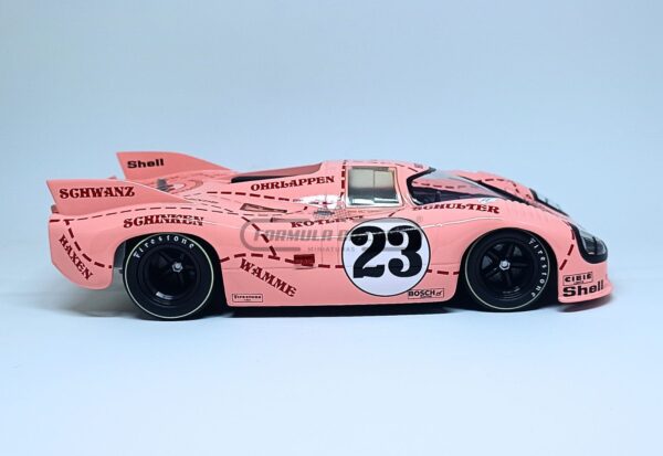 Miniatura de carro Porsche 917/20 "Pink Pig" #23 pilotado por Kauhsen e Joest, 24h Le Mans 1971, escala 1:18, marca Werk83