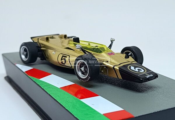 Miniatura de carro Lotus 56B #5 pilotado por Emerson Fittipaldi, F1 1971, escala 1:43, marca Altaya