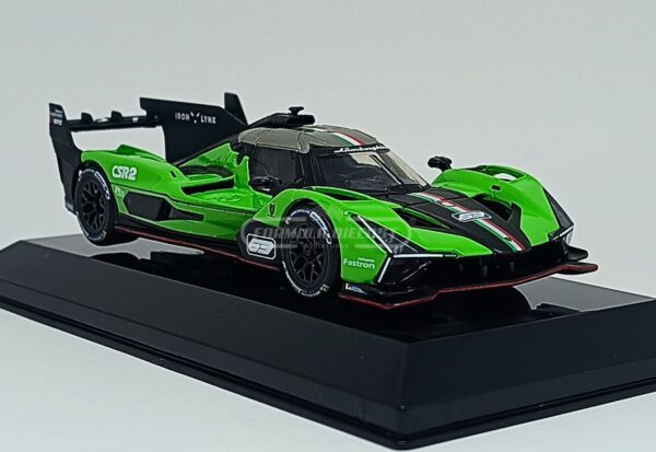 Miniatura de carro Lamborghini SC63 LMDh #63 da temporada WEC 2023, escala 1:43, marca Bburago