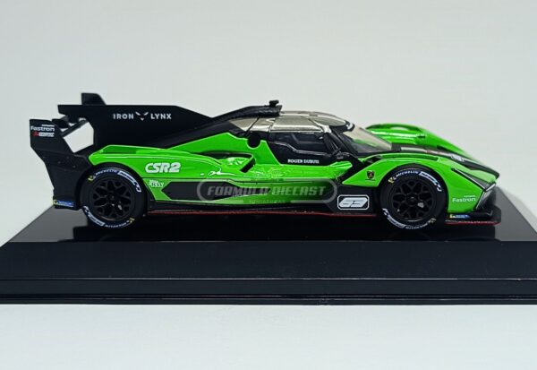 Miniatura de carro Lamborghini SC63 LMDh #63 da temporada WEC 2023, escala 1:43, marca Bburago