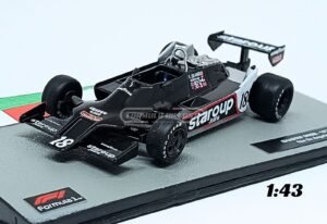 Miniatura de carro Shadow DN9 #18 pilotado por Elio de Angelis na temporada F1 1979, escala 1:43, marca Altaya