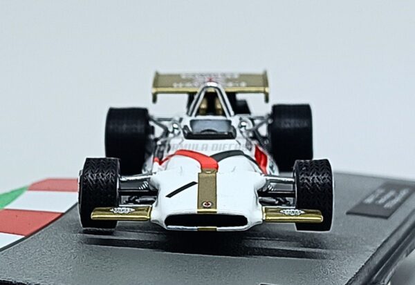 Miniatura de carro BRM P153 #1 pilotado por Pedro Rodriguez, GP da Bélgica F1 1970, escala 1:43, marca Altaya