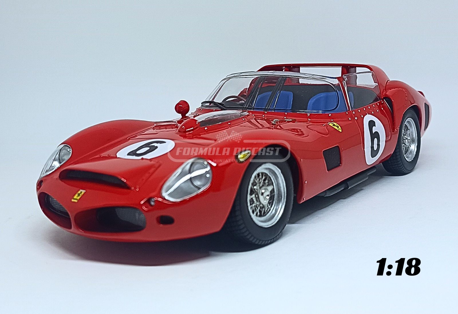Miniatura de carro Ferrari 330 TRI #6 O. Gendebien/P. Hill, Vencedor 24h Le Mans 1962, escala 1:18, marca Werk83