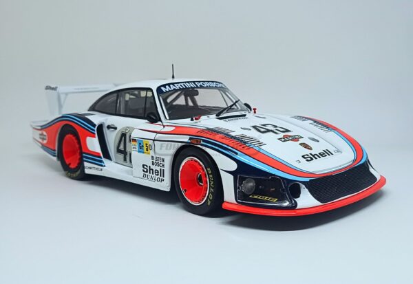 Miniatura de carro Porsche 935/78 Moby Dick #43 Schurti/Stommelen, 8º lugar 24h Le Mans 1978, escala 1:18, marca Werk83
