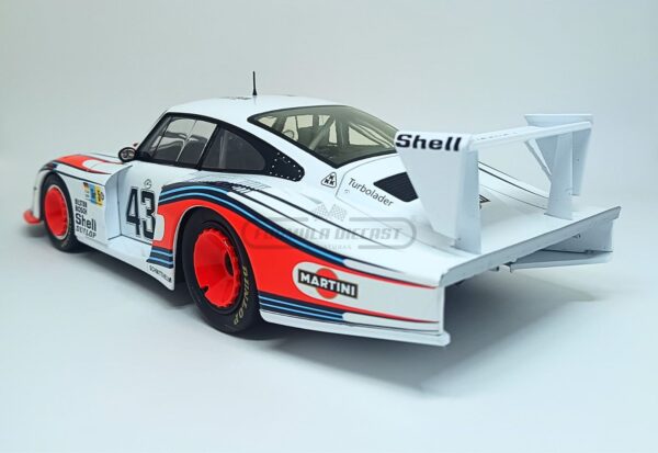 Miniatura de carro Porsche 935/78 Moby Dick #43 Schurti/Stommelen, 8º lugar 24h Le Mans 1978, escala 1:18, marca Werk83